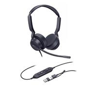 Yealink UH42 MS Duo USB-C/A Wired Teams-certified headset with dual earcups, AI microphone, HD stereo audio, integrated Teams controls, and all-day