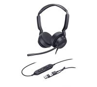 Yealink UH42 MS Duo USB-C/A Wired Teams-certified headset with dual earcups, AI microphone, HD stereo audio, integrated Teams controls, and all-day