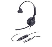 Yealink UH42 SE Mono USB-C/A Headset Teams Certified, AI Noise Cancelling, 35 mm Speaker, Inline Control, Rotating Ear Cups, Plug and Play, Comfortable Headband for Professional Calls