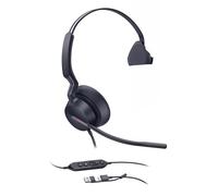 Yealink UH46 Mono USB Wired Headset with 3 Noise Cancelling Mics for Computer/Laptop/PC,Teams Certified,Office,Home,Inline Control,Plug & Play USB-C/A,Dual BusyLight