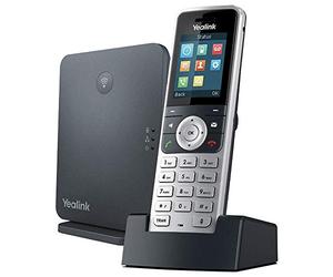Yealink W53P, High Performance, SIP Cordless DECT Phone System Bundle (Includes 1 x W53H Handset & 1 x W60B Base Station) - Black/Silver