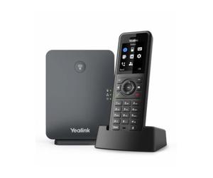 Yealink W77P Rugged DECT IP Phone System Professional rugged DECT IP phone system with cordless handset and base station, designed for reliable voice