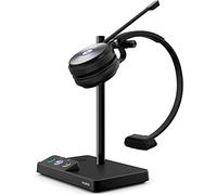 Yealink WH62 Entry Level, Plug & Play Monaural DECT Wireless Headset with Yealink Acoustic Shield Technology & 2 x Micro USB 2.0 Ports (Optimised for Microsoft Teams) - Black/Silver