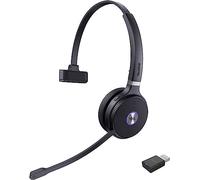Yealink WH62 Mono Wireless Headset DECT Portable, Teams & Zoom Compatible Noise Cancellation Headsets with Microphone, 120m 10h Talk Office Headphone for VoIP Phone Computer PC