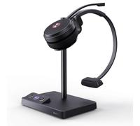 Yealink WH62 Mono Wireless Headset for Microsoft Teams Zoom UC Certified, 525 ft Range DECT Headsets with 2x Noise Canceling Mic for IP Phone,PC, 13H Talk Time Single Ear Office Headset
