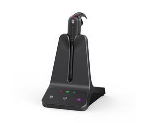 Yealink WH63 E2 DECT Wireless Headset with Microphone,2x Noise Cancelling Headphones, 607Ft Range, 8H Talk Time,Single In Ear Office Work Headset for PC Desk Phone Computer Softphone, 3 Wearing Styles