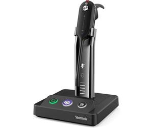 Yealink WH63 Entry Level, Plug & Play Convertible DECT Wireless Headset Acoustic Shield Technology & 4 Wearing Styles for All Day Comfort (Optimised for Microsoft Teams) - Black