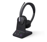 Yealink WH64 Dual Teams DECT & Bluetooth Wireless Headset with Microphone | 606Ft Range,On Ear Headphones,3X Noise Cancelling Mic,32H Talk Time,Microsoft Certified PC Headsets for Work,Desk Phone