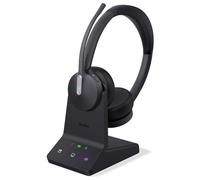 Yealink WH64 Dual Wireless DECT & Bluetooth Headset, Noise Cancelling Binaural Office Headset with Microphone, 606 ft Range On Ear Headphones,UC Optimized for PC/Laptop/Deskphone/Teams/Zoom