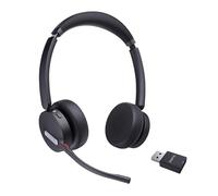 Yealink WH64 Hybrid DECT& Bluetooth Wireless Headset with Mic for Work, Bluetooth Headphones with DECT Dongle, 3X Mic, 492ft Range,32H Talk Time, Office Portable Stereo On Ear Headsets for PC Laptop