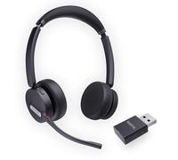 Yealink WH64 Hybrid DECT& Bluetooth Wireless Headset with Mic for Work, Bluetooth Headphones with DECT Dongle, 3X Mic, 492ft Range,32H Talk Time, Office Portable Stereo On Ear Headsets for PC Laptop
