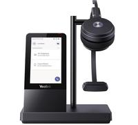 Yealink WH66 Industry Leading, All-In-One, Monaural DECT Wireless Headset & UC Workstation with 4.0 Inch (480 x 800px) Capacitive Touch Screen & Yealink Acoustic Shield Technology - Black/Silver