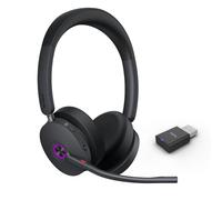 Yealink WH68 Hybrid ANC DECT& Bluetooth Wireless Headset with Mic, Office Headset with DECT Dongle, 4x Active Noise Cancellation Mic, 492ft Range, 32H Talk Time, Portable On Ear Headsets for Work PC