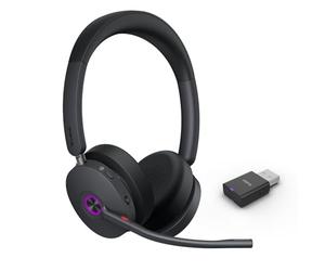 Yealink WH68 Hybrid ANC DECT& Bluetooth Wireless Headset with Mic, Office Headset with DECT Dongle, 4x Active Noise Cancellation Mic, 492ft Range, 32H Talk Time, Portable On Ear Headsets for Work PC