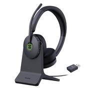 Yealink WH68 Wireless Headset with Charging Stand, On-ear Headset with ANC Noise Canceling, Bluetooth & DECT Headset for PC/Phone, 492ft Range, 32H Talk Time, Office Headset for Teams/Zoom/Work