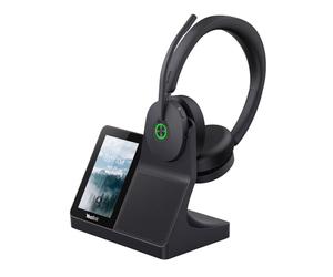 Yealink WH68 Workstation DECT Wireless Headset with 4" Touch Screen,4 Mic Hybrid ANC, 606ft Range,All in One Workstation with Speaker,3x USB Hub Office Headset for Desk Phone,Computer,Cellphone
