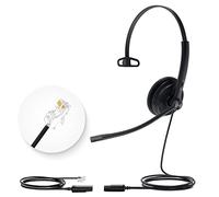 Yealink YHS34 Lite QD to RJ9 Wired Headset with Microphone for Office Phone