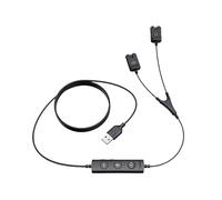 Yealink YHS34 Mono QD to RJ9 Office Headset with QD to USB-A Trainer Cable | RJ9 Telephone Headset for Office worker SOHO Call Center Staff.Cable can Connect Two YHS34 Headsets to one PC simultaneously