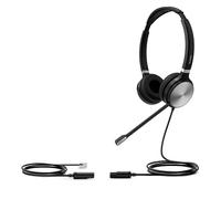 Yealink YHS36 E2 Dual Wired Headset with QD to RJ9, Noise Cancelling Microphone, HD Wideband Audio, Ergonomic Headband, Leather Ear Pads, Compatible Desk IP Phones