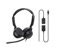 Yealink YHS36 E2 Wired Headset for Desk Phone,QD to RJ9 Headphone with Mic | Compatible with Poly/Snom/Grandstream,Designed for office workers,SOHO,call center staff,Dual/168g(6 oz)/2.1m(7ft) Cable