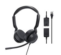 Yealink YHS36 E2 Wired Headset for Desk Phones,QD to RJ9 Office Headset with Mic,Compatible with Poly/Snom/Grandstream, Telephone Headset for Work,Leather Ear Cushions, Dual/168g(6 oz)/2.1m(7ft) Cable
