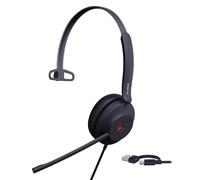 YealinkUH37 Professional Wired USB-A Headset ( 1308103 ) with Noise Cancelling Microphone for Computer PC, Mono Headphones with Mute Control, Compatible with Teams, Zoom, and Other Online Conference