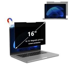 YealRed 16 Inch 16:10 Magnetic Laptop Privacy Screen - Anti-Blue Light, Anti-Glare, Anti-Scratch, Double-Sided, Removable Laptop Privacy Screen Protector (16 Inch 16:10-351 x 225 mm)