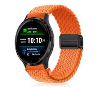 YealRed 18mm Nylon Strap Compatible with Garmin Venu 4 41mm/Venu 3S / 2S / Vivomove 3S / Vivoactive 4S, Magnetic Buckle Sport Nylon Replacement Band for Garmin Forerunner 255S / 265S (Orange)