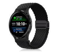 YealRed 18mm Nylon Strap Compatible with Garmin Venu 4 41mm/Venu 3S / 2S / Vivomove 3S / Vivoactive 4S, Magnetic Buckle Sport Nylon Replacement Band for Garmin Forerunner 255S / 265S (Black)