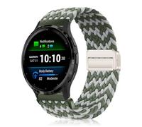 YealRed 18mm Nylon Strap Compatible with Garmin Venu 4 41mm/Venu 3S / 2S / Vivomove 3S / Vivoactive 4S, Magnetic Buckle Sport Nylon Replacement Band for Garmin Forerunner 255S / 265S (Gray-green)