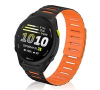 YealRed 20 mm Bracelet for Garmin Approach J1 / Vívoactive 6/5, Magnetic Replacement Bands, Macaron Silicone Watch Strap Compatible with Garmin Forerunner 570 42 mm/165/165 Music (Black Orange)