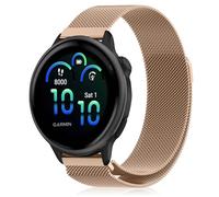 YealRed 20 mm Metal Strap for Garmin Forerunner 70/170 / 170 Music/ 570 42mm, Quick Release Stainless Steel Mesh Strap, Magnetic Replacement Band for Garmin Approach J1 /Vívoactive 6/5 (Rose Gold)