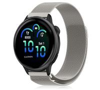 YealRed 20 mm Metal Strap for Garmin Forerunner 70/170 / 170 Music/ 570 42mm, Quick Release Stainless Steel Mesh Strap, Magnetic Replacement Band for Garmin Approach J1 /Vívoactive 6/5 (Starlight)