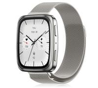 YealRed 20 mm Metal Watch Strap Compatible with Amazfit Active 2 Square/Active 2 /GTR Mini/GTS 4, Breathable Magnetic Replacement Band Compatible with Amazfit T-Rex 3 Pro 44mm/Bip 3 Pro (Starlight)