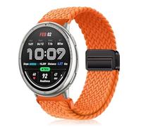YealRed 20mm Nylon Strap Compatible with Amazfit Active 2 Square/Active 2 /Active/GTR Mini/GTS 4 /GTS 4 Mini, Magnetic Buckle Sport Band for Amazfit T-Rex 3 Pro 44mm/Bip 3 Pro (Orange)
