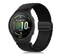 YealRed 20mm Nylon Strap Compatible with Garmin Forerunner 570 42mm / Vívoactive 6/5, Magnetic Buckle Sport Band for Garmin Forerunner 165/165 Music (Black)