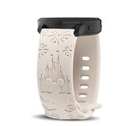 YealRed 20mm Silicone Strap Compatible with Garmin Approach J1 /Vívoactive 6/5, Women's Cute Anime Cartoon Engraving Watch Band for Garmin vivomove Forerunner 570 42mm/ 165/165 Music (Starlight)