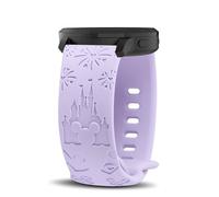 YealRed 20mm Silicone Strap Compatible with Garmin Forerunner 570 42mm/Vívoactive 6/5, Women's Cute Anime Cartoon Engraving Watch Band for Garmin vivomove Forerunner 165/165 Music (Purple)