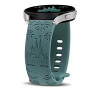 YealRed 20mm Silicone Strap Compatible with Samsung Galaxy Watch FE/ 7/6/ 5/4 40mm 44mm, Women's Cute Anime Cartoon Engraving Watch Band for Galaxy Watch 6 Classic /5 Pro /4 Classic (Green)