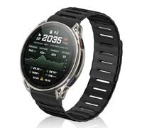 YealRed 22 mm Bracelet for Amazfit Cheetah 2 Ultra/Active Max/Balance 2/Balance, Magnetic Replacement Bands, Macaron Silicone Watch Strap Compatible with Amazfit Bip 6/5/GTR 4 (Black)