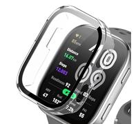 YealRed Case Compatible with Amazfit Bip 6, Hard PC Case with Tempered Glass Screen Protector, Full Protection Scratch Proof Bumper Protective Cover for Amazfit Bip 6 - Transparent
