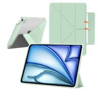 YealRed Case for iPad Air 11 Inch M4 2026/M3 2025/M2 2024, Clear Transparent Back, Slim Stand, Shockproof Tablet Protective Cover Compatible with iPad Air 10.9 Inch 5th/4th Gen 2022/2020 (Light green)