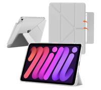 YealRed Case for iPad Mini 7 Gen. 8.3 Inch A17 Pro 2024, Clear Transparent Back Thin Stand Shockproof Tablet Protective Case Compatible with iPad mini 6 Gen 8.3 Inch A15 2021 (Grey)
