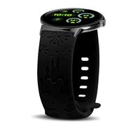 YealRed Silicone Strap For Google Pixel Watch 4/3 41mm / 2/1, Women's Cute Cartoon Engraving Replacement Band Compatible with Pixel Watch 1/2 / 3 41mm (Black)