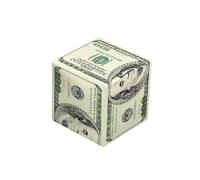 Yealvin Dollar Bill Speed Cube 3x3 US Currency Design Dollar Cube Puzzle Toy Smooth Turning Brain Teaser (Hundred Dollar Cube)