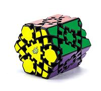 Yealvin Gear Hexagonal Prism Cube, Black Gear Cube Skewb Cube 3D Puzzle Cube Brain Teasers Puzzle Toys