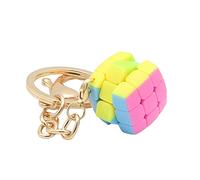 Yealvin Mini Keychain 3x3 Magic Cube, Mini 3x3 Keyring Cube Puzzle Toys Brain Teasers 0.79 Inch