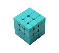 Yealvin Mirror Speed Cube 3x3 Stickerless [V2 Upgrade] - 75g Ultra-Lightweight Frosted Mirror Cube, Smooth Fast Turning Puzzle Collector's Gift & Fidget Decor for Kids and Adults (green)