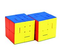 Yealvin Speed Cube Set, Magic Cube Bundle of Puppet Cube V1 and V2 Stickerles Bandaged Magic Speed Cube Puzzle Cube Brain Teasers 2Pack