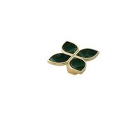 Yeandshi 2 Pieces of Kitchen Diameter 30MM Green Petal Knobs, Zinc Alloy Single Hole Knobs Suitable for Cabinets, Drawers, Wardrobe Furniture Hardware Accessories.